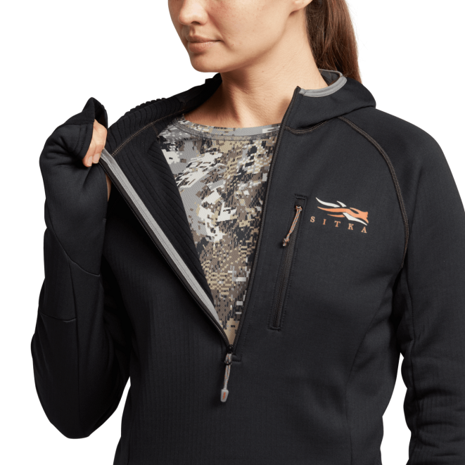 SITKA Gear фанатиц хооди Жене црн врховима X2ZF399