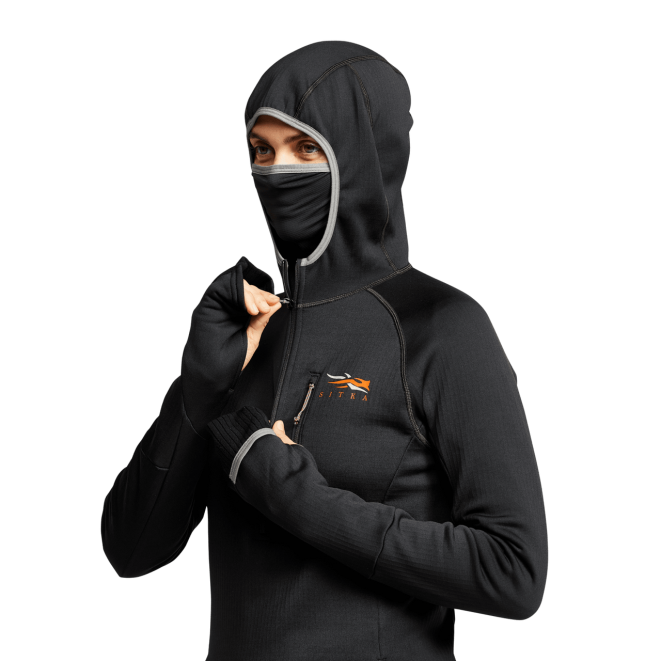 SITKA Gear фанатиц хооди Жене црн врховима X2ZF399