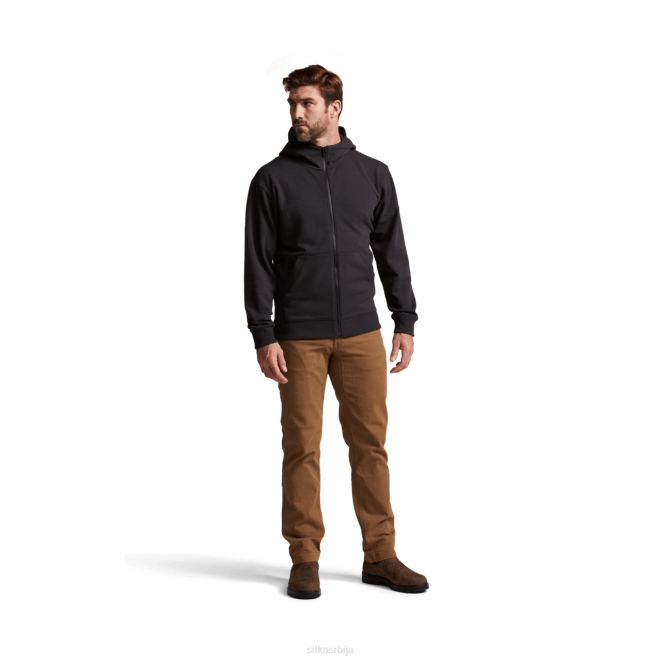 SITKA Gear есенцијална капуљача са рајсфершлусом мушкарци црн врховима X2ZF115