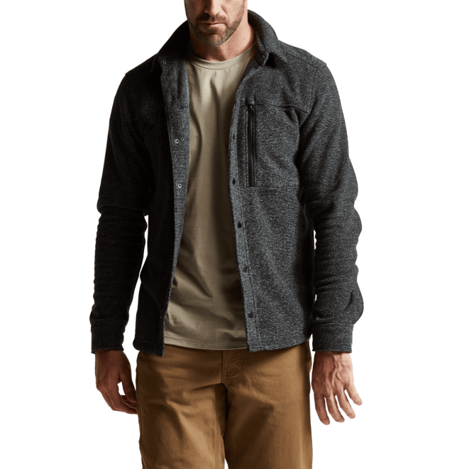 SITKA Gear сновцрест лс кошуља мушкарци црни вријесак врховима X2ZF162