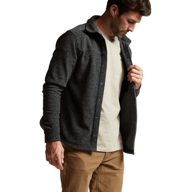 SITKA Gear сновцрест лс кошуља мушкарци црни вријесак врховима X2ZF162