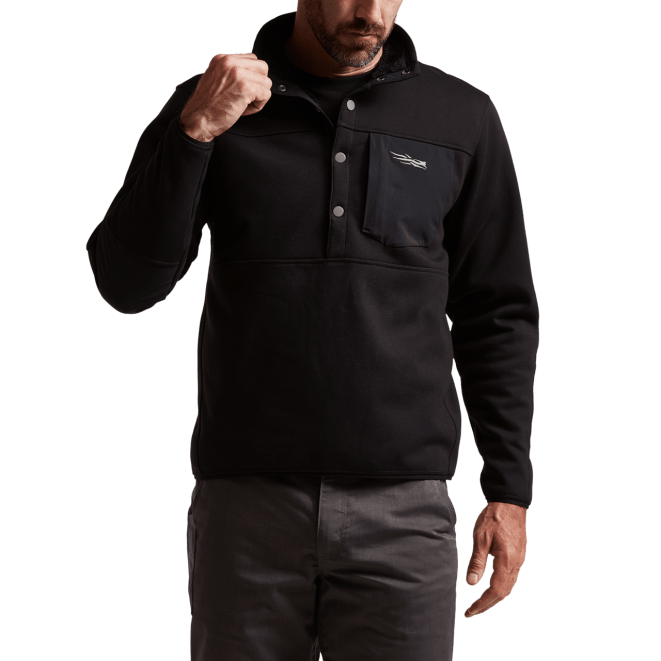 SITKA Gear фронт ранге снап флис мушкарци црн врховима X2ZF204