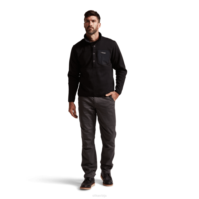 SITKA Gear фронт ранге снап флис мушкарци црн врховима X2ZF204