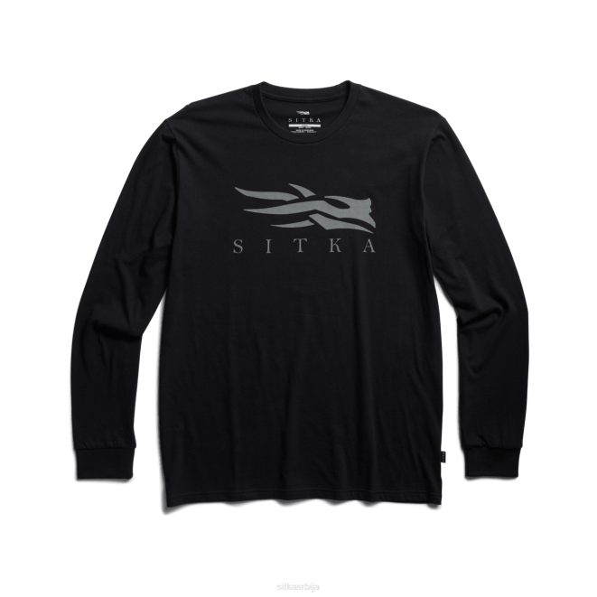 SITKA Gear икона мајица дугих рукава мушкарци црн врховима X2ZF132