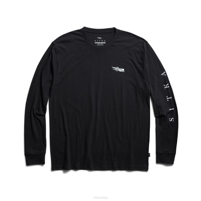 SITKA Gear темељна мајица дугих рукава мушкарци црн врховима X2ZF135